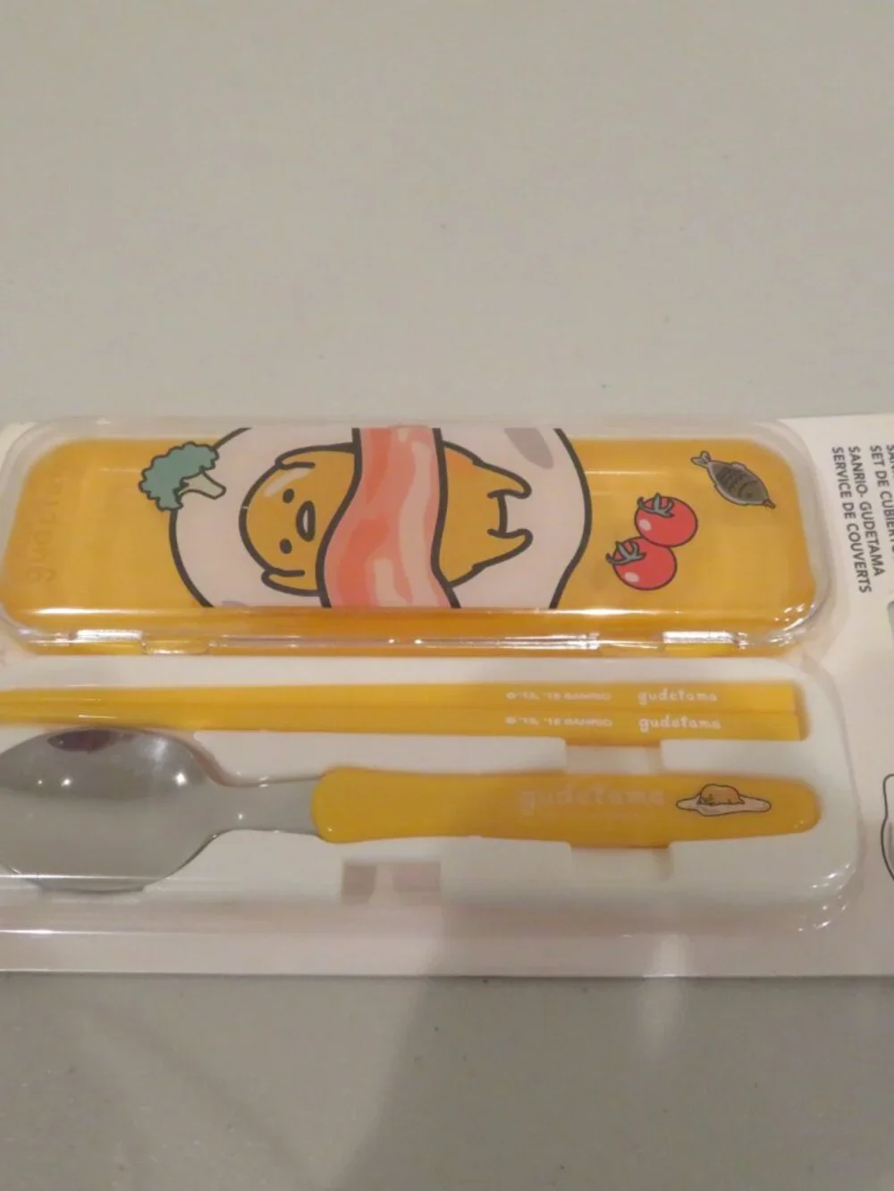 Sanrio Gudetama Chopsticks Spoon Cutlery Set